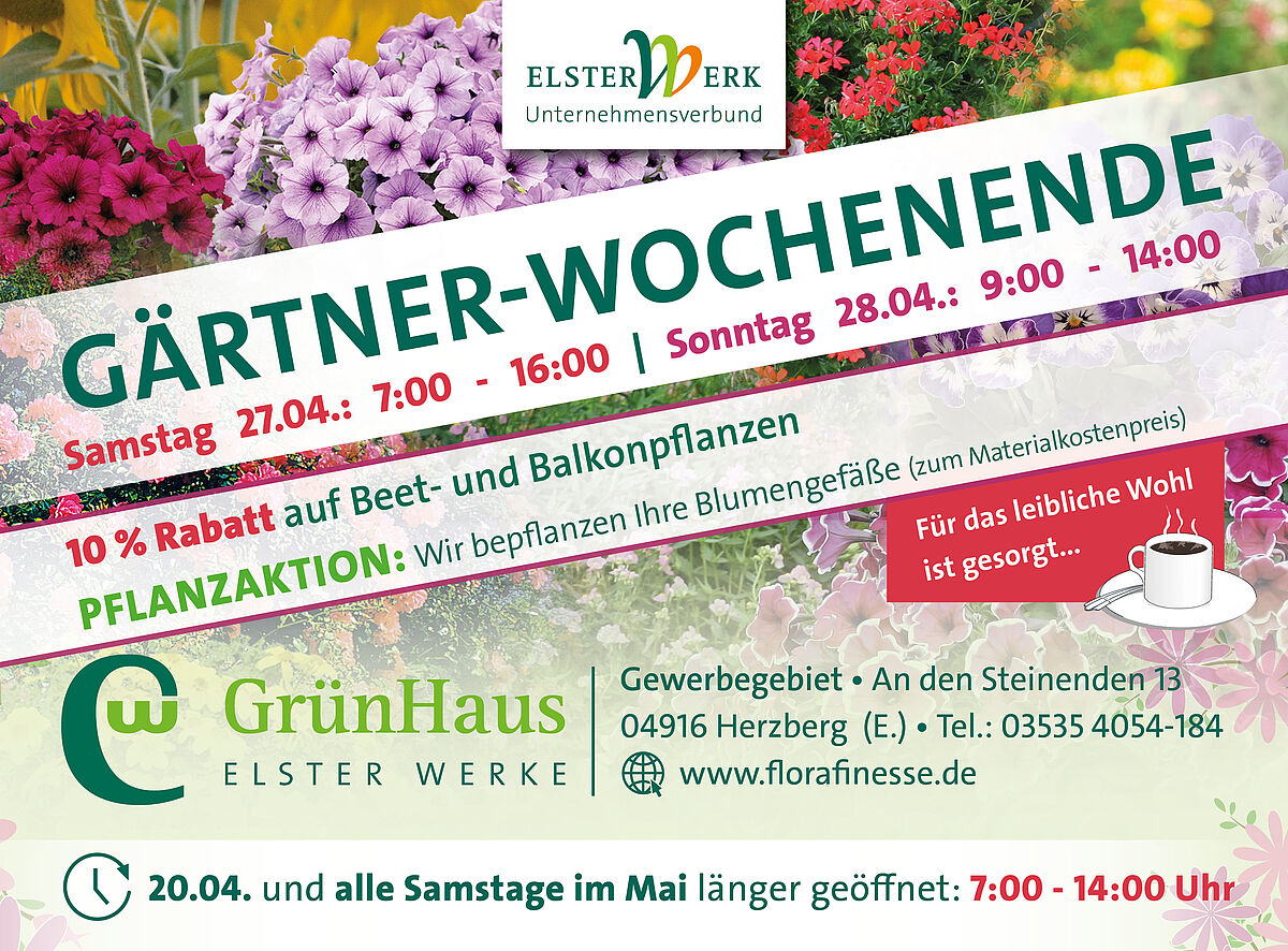 GärtnerWochenende im GrünHaus Elsterwerk